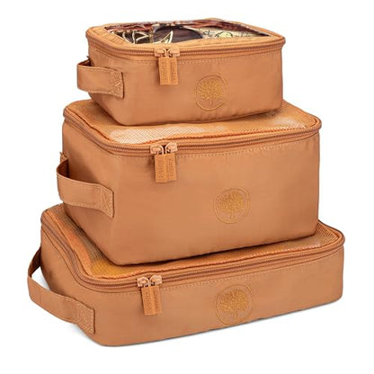 Parker Baby Co. Packing Cube Set, 3-Pack Travel Organizers - Camel - color: Camel/Desert Star