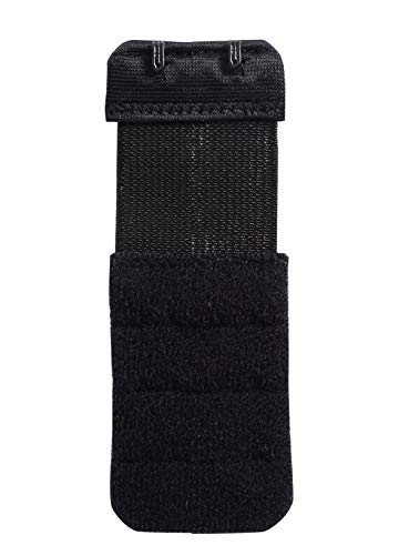 Women's Bra Extender 3 Hook / 2 Hook Bra Extension Strap Soft and Comfortable - color: Black,2 Hook 1/2" Hook Spacing