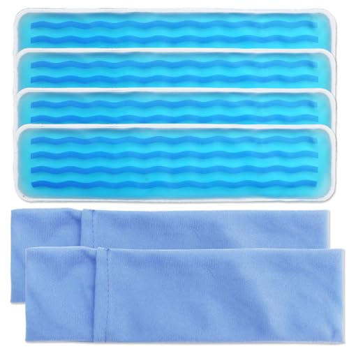 Postpartum Cold Pack, Perineal Cooling Pad Pregnancy & Hemorrhoid Pain Relief, Postpartum Ice Pack Pads with 2 Washable Sleeves (Blue (4 ice Pack+2 Fabric Cover)) - color: Blue (4 Ice Pack+2 Fabric Cover)