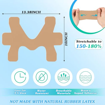 16 Pcs Precut Kinesiology Ankle Tape, Athletic Tape,Beige - color: Beige
