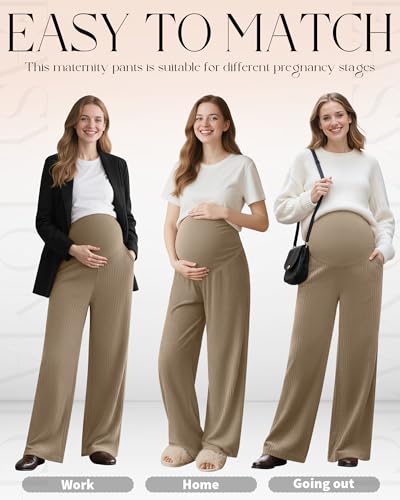 Oakgarden Women's Maternity Corduroy Pant Pregnancy Trouser