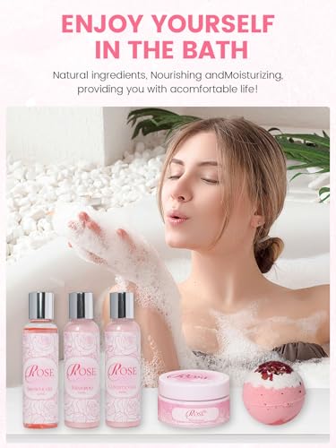 15Pcs Rose Spa Kit Bath Sets for Women Gift Birthday Gift Set for Women