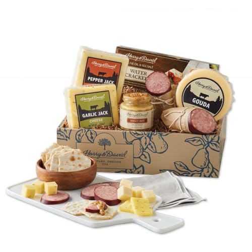 Harry & David Deluxe Meat & Cheese Gift Box, Food Basket, Charcuterie - style: Deluxe