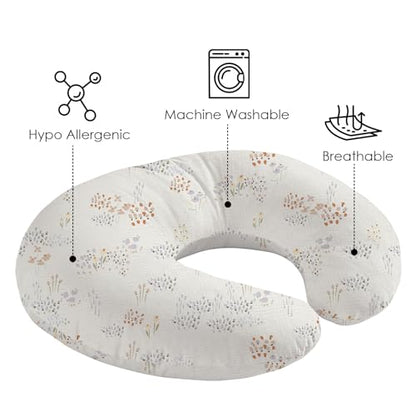 Little Grape Land 100% Cotton Muslin Nursing Pillow Covers 2 Pack, (Dew) - color: Dew&basil