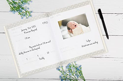 Kate & Milo Baby Memory Book, Gender-Neutral, Rainbow Print - color: Rainbow with Ink Pad