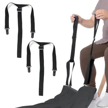 Adjustable Clip & Pull Dressing Aid for Elderly, Disabled & Pregnant Women – 2PCS Mobility Assist Tool for Pants