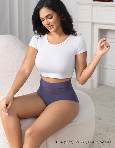 Goat Union Overnight Period Underwear for Women Heavy Flow, Leakproof Menstrual Panties Full Coverage - color: Iris, size: Medium