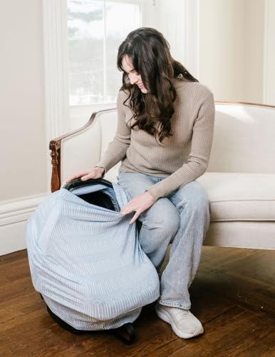 Baby Car Seat Cover & Nursing Canopy, Rayon Derived from Bamboo, Multi Use