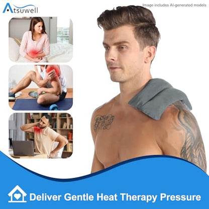 Atsuwell 6 x 11'' Microwave Heating Pad for Cramps & Joint Relief, Grey - style: 6 x 11-Grey
