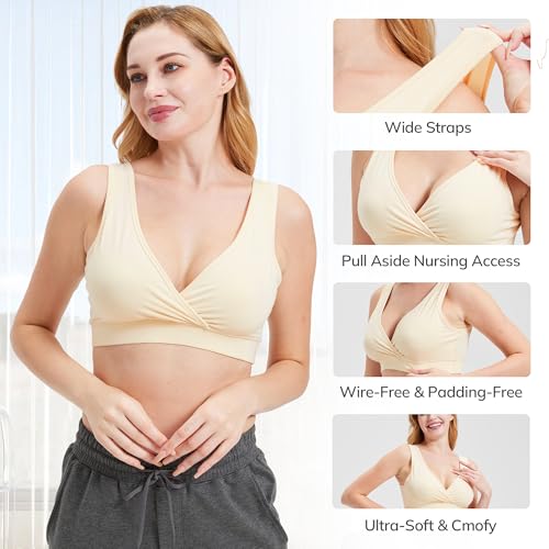 netdraw Women's Bamboo Viscose Nursing Sleep Bra - color: Black, size: Small