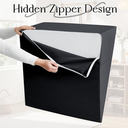 Cotton Wedge Pillow Cover, 24" x 24" x 7.5", Black - color: Black, size: 25x25x8 Inch