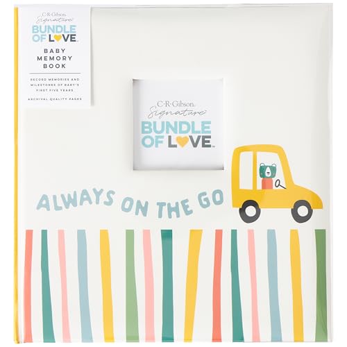 C.R. Gibson Baby Keepsake Memory Book, 9.5" x 10", Always on the Go - style: Always on the Go