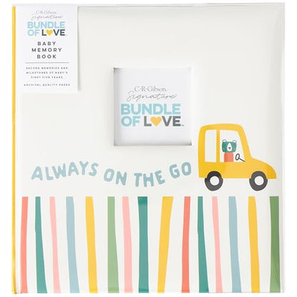 C.R. Gibson Baby Keepsake Memory Book, 9.5" x 10", Always on the Go - style: Always on the Go