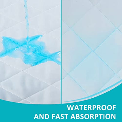 34"x52" Washable Waterproof Bed Pads, 2 Pack, Incontinence Bed Pads - size: 34 x 52 inches (Pack of 2)