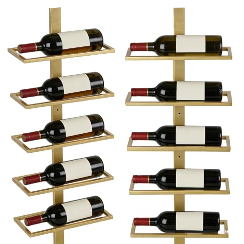 5-Pack 59inch Bar Liquor Bottle Display Shelf Holds 60 Bottles Wall Mount Wine Rack Wine Storage Organizer Display Holder for Kitchen Home Bar Cafe