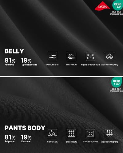 G4Free EverGoing Maternity Work Pants Pregnancy Tapered Ankle Trousers - color: Black, size: Medium