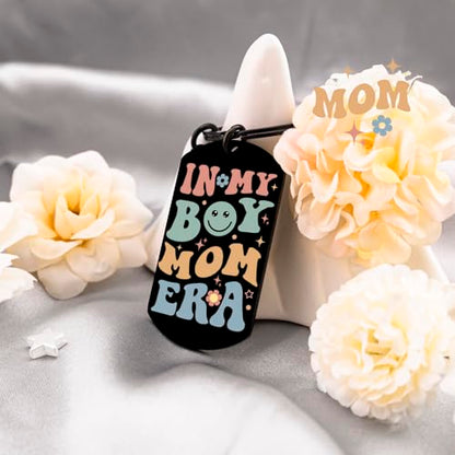 Boy Mom Gifts for New Moms Keychain In My Boy Mom Era