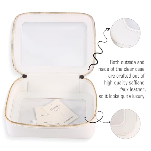 VOFIpremiAm Clear Makeup Bag & Makeup Brush Holder Set - size: Medium+Slim (Shapely)