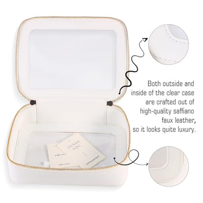VOFIpremiAm Clear Makeup Bag & Makeup Brush Holder Set - size: Medium+Slim (Shapely)