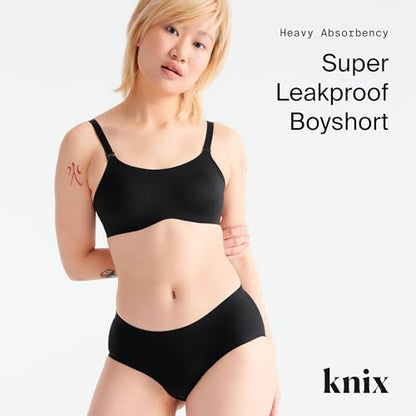 KNIX Super Leakproof Boyshort - Quick-Dry & Breathable Period Panties - Alternative to Menstrual Pads - size: Medium