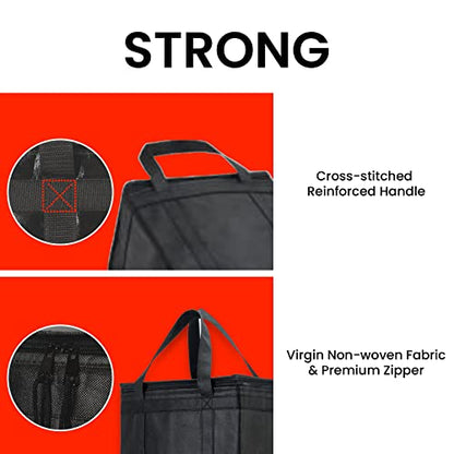 NZ home Insulated Food Bag, Portable Cooler Tote (Medium, Black, 2 Pack) - color: Black, size: Medium