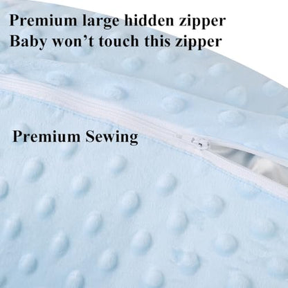 Dot Nursing Pillow Cover Set 2 Pack Compatible with Boppy Pillow - color: Light Blue & Panda