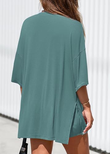 KIRUNDO 2 Piece Sets for Women Summer Lounge Sets Casual - color: Fruit Green, size: Large