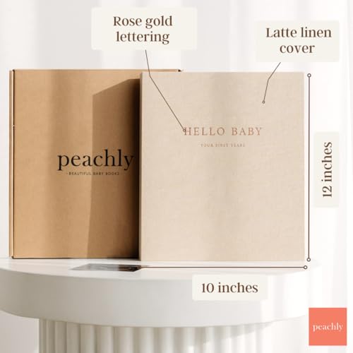 Peachly Baby Book for Girl - First Year Memory Book Keepsake - Fleur - color: Fleur