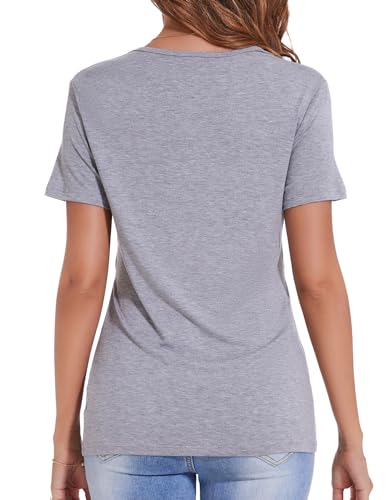 Sosolism Women’s Maternity Nursing Tops Breastfeeding 3-Pack S-XXL - color: Green/Light Grey/Black, size: Small