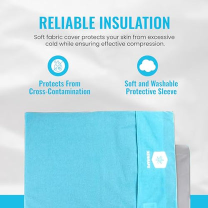 ICEWRAPS Fabric Cover for 12 x 21 Clay Pack, Reusable Ice Pack Cover - Blue - size: 12"x21", style: Fabric Cover Only