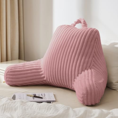 Blissful Diary Reading Pillow for Bed, Backrest Pillow, Plush Pink - color: Fuzzy Plush Pink, size: Large(20inch)