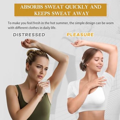 Zhanmai 3 Pcs Underarm Sweat Pad - color: White, Black, Beige, size: Medium