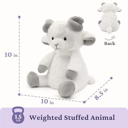 IKASA Microwavable Stuffed Animal Sheep Plush Toy,Heating Weighted 1.5 lbs - color: White Sheep