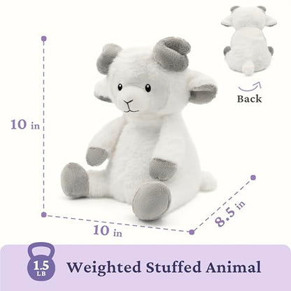 IKASA Microwavable Stuffed Animal Sheep Plush Toy,Heating Weighted 1.5 lbs - color: White Sheep