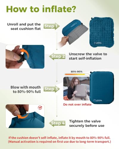 ATEPA Inflatable Seat Cushion - color: 1 Pack - Blue