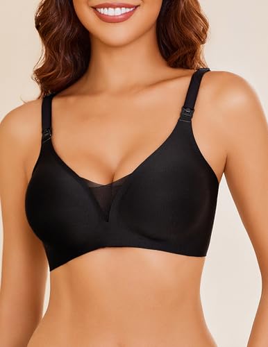 Avidlove Nursing Bras for Breastfeeding Wireless Seamless Maternity Bra - color: Black, size: Small