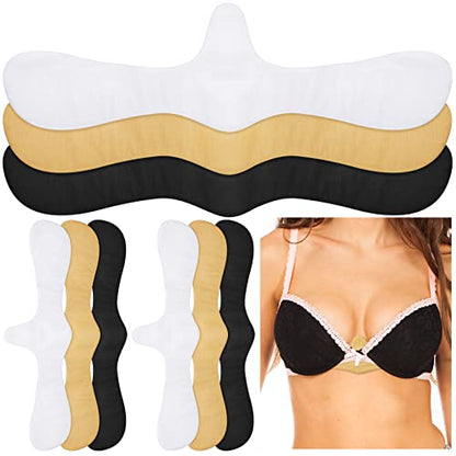 Boyiee 9 Pcs Cotton Bra Liners for Sweat Rash Liners Under Breasts Sweat Absorber Pads for Women Female - size: X-Large