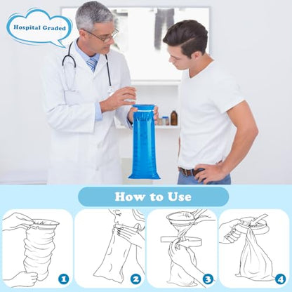 Valchoose 12 Pack Kids Vomit Bags Disposable, 800ml Leak-Proof Emesis Bags