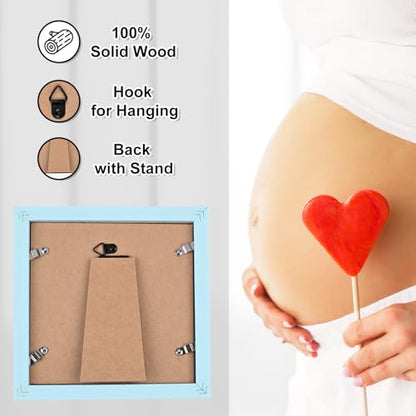 KINLINK Baby Sonogram Picture Frame, Ultrasound Picture Frame Light Blue - color: Light Blue, size: 6x6