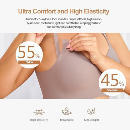 Nursing Bra for Breastfeeding,Maternity Bra Natural Shape,Nursing Sleep Bralette - color: Purple, size: Medium