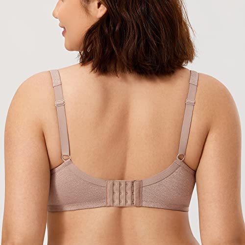 CALVENA Women's Lightly Padded Nursing Bra - color: Cameo Heather, size: 36B