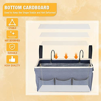 Lilithye Bedside Caddy, Bedside Storage Bag Hanging Organizer for Bunk Bed - color: 1pc Navy Blue