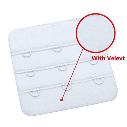 Wingslove Womens Bra Extender Bra Band Breathing room 3pcs-Pack Multi-size - color: White, 3 Hook 3/4 Inch