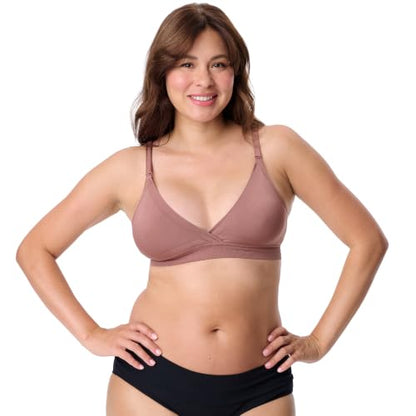 Motherhood Maternity Womens Seamless Wrap Triangle Nursing Bra - color: Mocha, size: Small