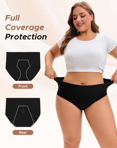 INNERSY Women's Plus Size Period Underwear Heavy Flow Leak-Proof 3-Pack - size: 3X-Large