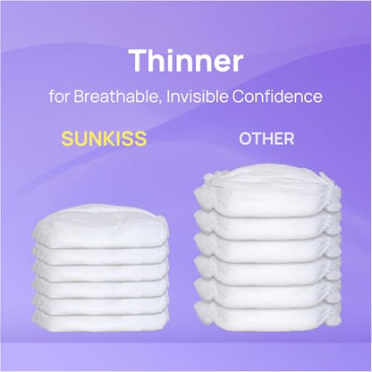 SUNKISS Ultra Thin Incontinence Underwear for Women, Unscented, S/M, 80 Ct - size: Small/Medium (80 Count)