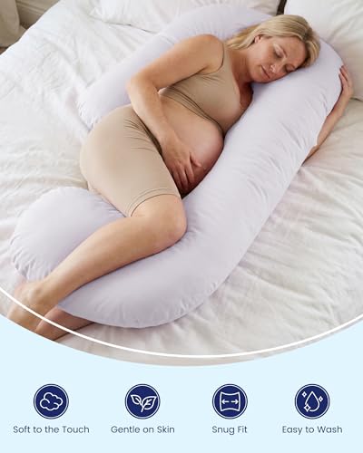 TotAha Soft Pregnancy Pillow Cover Compatible with Momcozy Body Pillow - color: Purple Butterfly