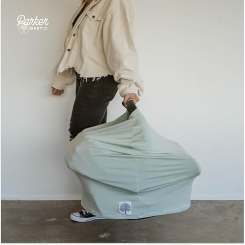 Parker Baby Co. Multi-Use Cover - Carseat Cover, Nursing Cover - Sage - color: Sage