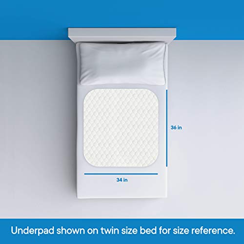 RMS Ultra Soft 4-Layer Washable and Reusable Incontinence Bed Pad, 34"x36" - size: 34 x 36 Inch