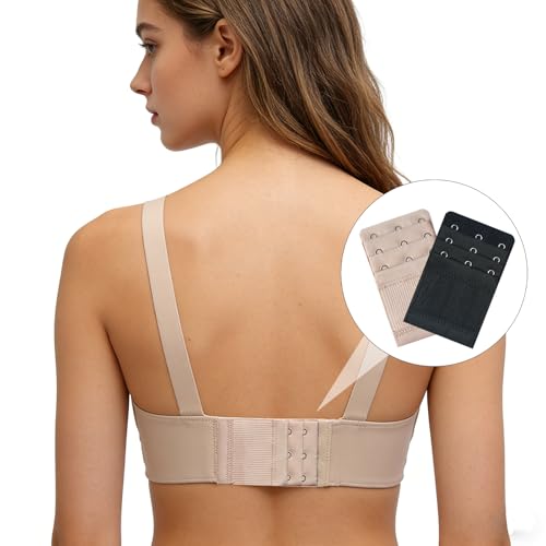 16/32 Pcs Bra Extenders, Women Ladies Stretchy Bra Band Extension 2 Hooks / 3 Hooks, Lingeries Bra Strap Extender - color: 32pcs-multicolor